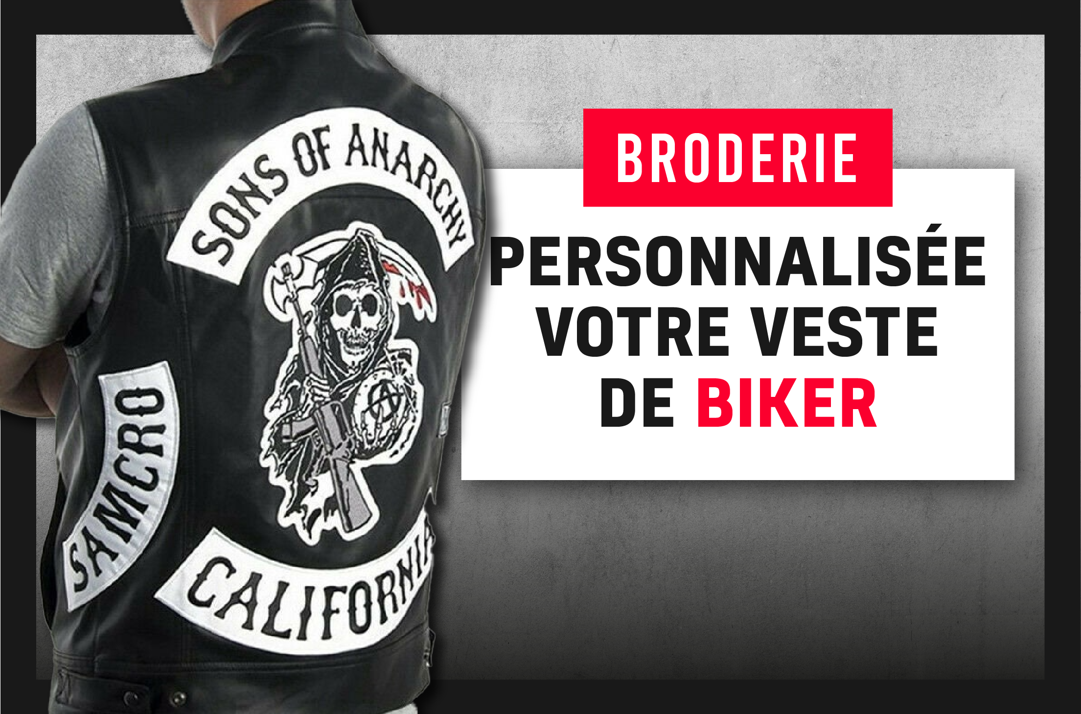 Donnez vie à votre veste de biker avec une broderie personnalisée